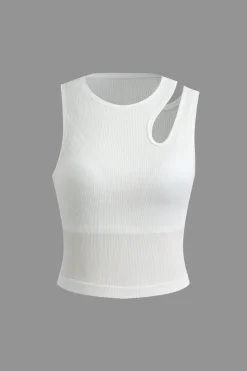 MICAS Tank Tops & Cami-Basic Cut Out Tank Top