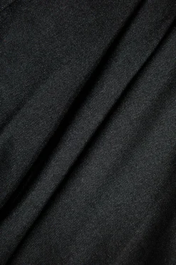 MICAS Bodysuits-Basic Halter Neck Deep V Neck Sleeveless Bodysuit BLACK