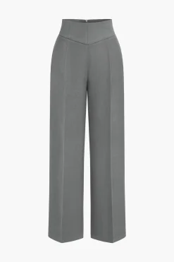 MICAS Pants-Basic High-Waisted Wide Leg Trousers