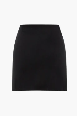 MICAS Skirts-Basic Knit Mini Skirt BLACK