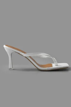 MICAS Shoes|Shoes-Basic Mid Heel Thong Sandals