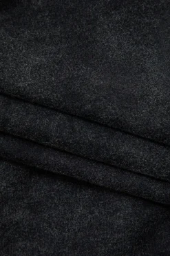 MICAS T-Shirts-Basic Retro Round Neck T-shirt BLACK