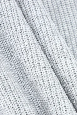 MICAS T-Shirts-Basic Ribbed Square Neck Short Sleeve T-Shirt GRAY