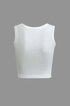 MICAS Tank Tops & Cami-Basic Solid Crop Tank Top