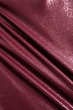 MICAS Bodysuits-Basic Solid Faux Leather Bodysuit