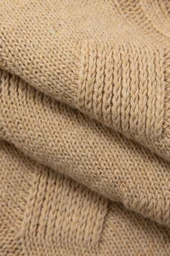MICAS Knitwear|Knit Tops-Basic Solid Knit Mock Neck Long-Sleeve Top WHEAT