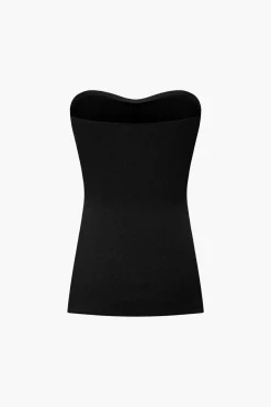 MICAS Short Sets|Vacation Sets-Basic Solid Knit Split Strapless Top And Shorts Set