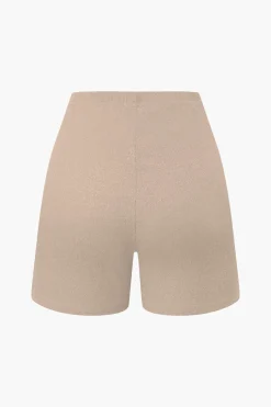 MICAS Short Sets|Vacation Sets-Basic Solid Knit Split Strapless Top And Shorts Set