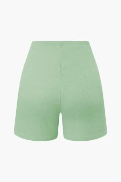 MICAS Short Sets|Vacation Sets-Basic Solid Knit Split Strapless Top And Shorts Set