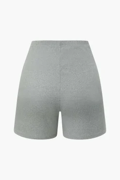 MICAS Short Sets|Vacation Sets-Basic Solid Knit Split Strapless Top And Shorts Set