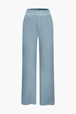 MICAS Pant Sets-Basic Solid Knit Tank Top And High Waist Pants Set