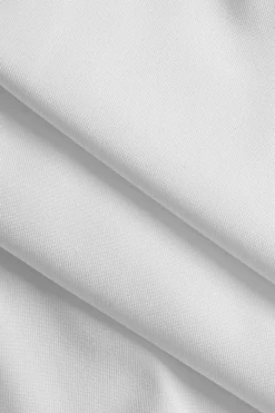 MICAS Mini Dresses|Long Sleeve Dresses-Basic Solid Ruffled Hem Long-Sleeve Mini Dress WHITE