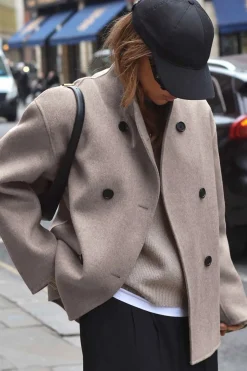 MICAS Outerwear|Outerwear-Basic Solid Warm Coat LIGHT BROWN