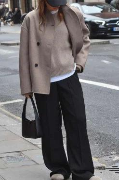 MICAS Outerwear|Outerwear-Basic Solid Warm Coat LIGHT BROWN