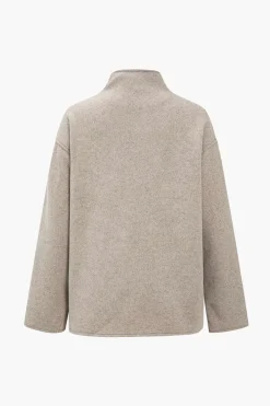 MICAS Outerwear|Outerwear-Basic Solid Warm Coat LIGHT BROWN