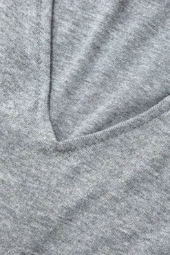 MICAS Skirt Sets-Basic V-neck Sleeveless Maxi Dress And Hooded Crop Sweatshirt Set