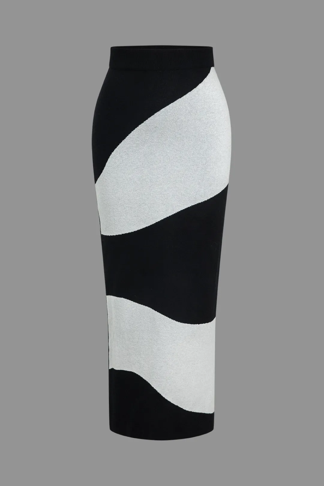 MICAS Knit Sets-Basic Zebra Print Knit Cami Top And Skirt Set Contrast Color