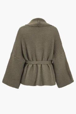 MICAS Outerwear|Knitwear-Belted V-neck Sweater Cardigan