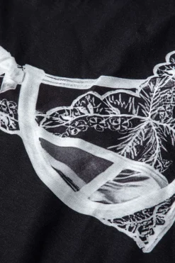 MICAS Mini Dresses-Bikini Print Round Neck Mini T-shirt Dress