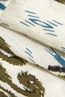 MICAS Pants-Bohemian Print Shirred Waistband Trousers BROWN