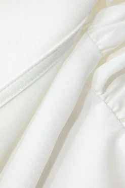 MICAS Corset & Bustier Tops|Tank Tops & Cami-Bow-Tie Straps Peplum Corset Top WHITE