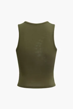 MICAS Skirt Sets|Vacation Sets-Braided Cut Out Round Neck Tank Top And Skirt Set