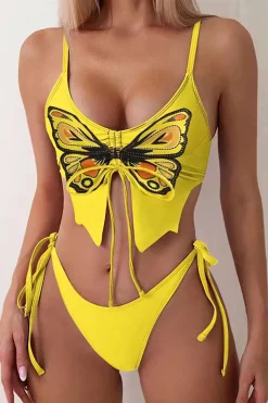 MICAS Swimwear|Vacation Sets-Butterfly Pattern Bikini Set
