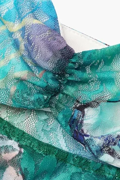 MICAS Maxi Dresses-Butterfly Print Cut Out Mesh Strap Maxi Dress SKY BLUE