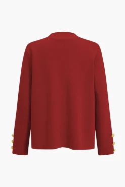 MICAS Knitwear|Knit Sets-Button Detail Knit Cardigan And Wide-Leg Pants Set