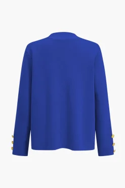 MICAS Knitwear|Knit Sets-Button Detail Knit Cardigan And Wide-Leg Pants Set