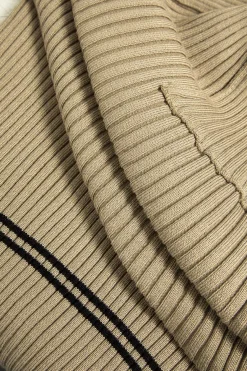 MICAS Long Sleeve Dresses|Knitwear-Button Knit Tie-Up Pocket Sweater Dress