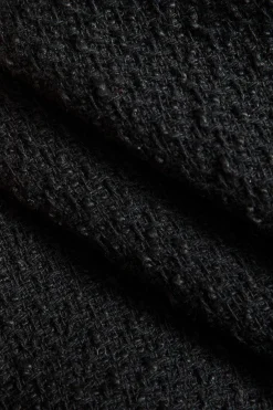 MICAS Outerwear|Blazers-Button Tweed Blazer BLACK