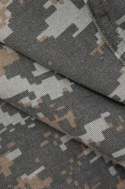 MICAS Skirts-Camo Frayed Patchwork Fringe Mini Skirt