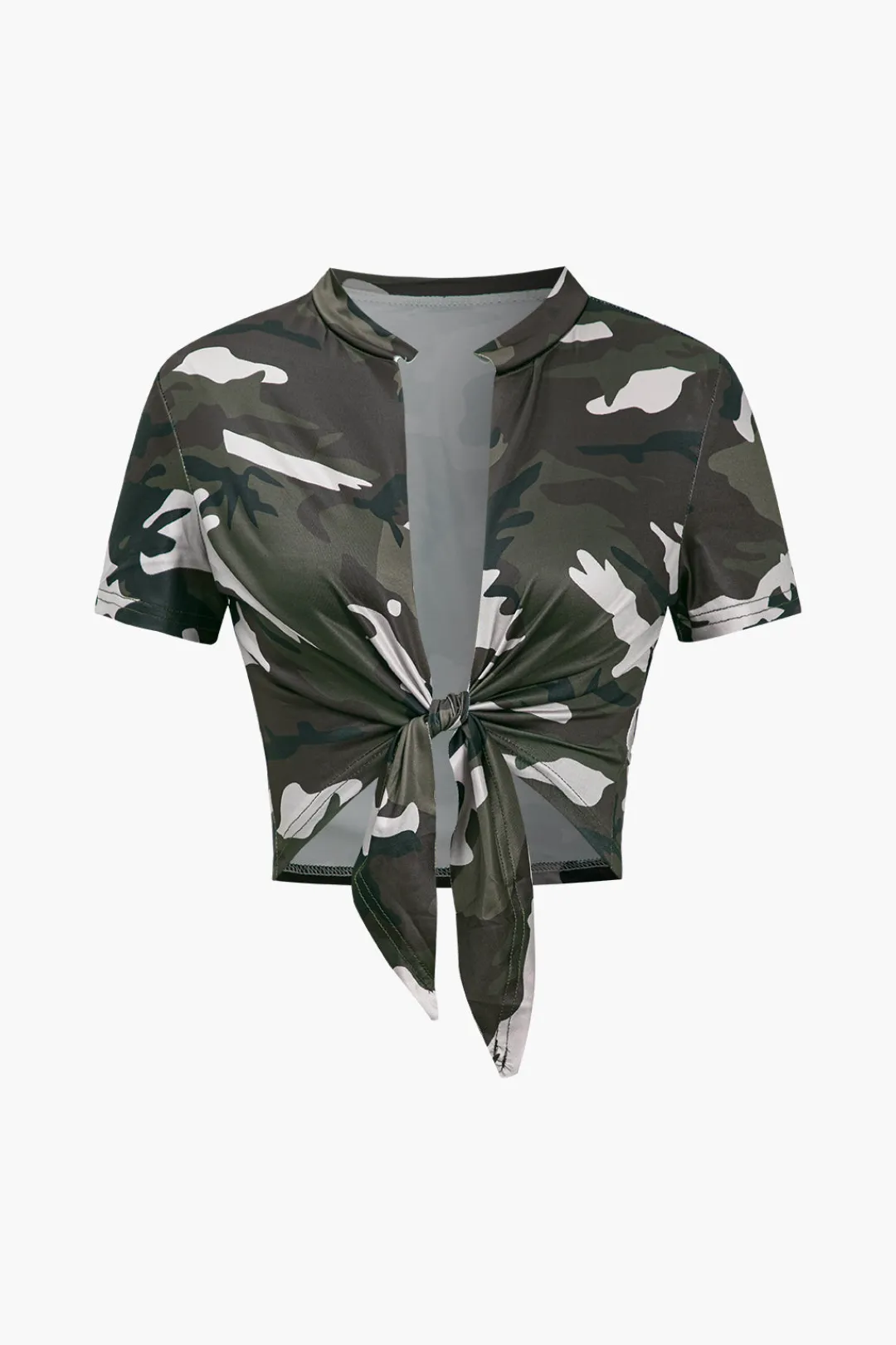 MICAS Pant Sets-Camo Print Fringe Pocket Top And Trouser Set MULTICOLOR