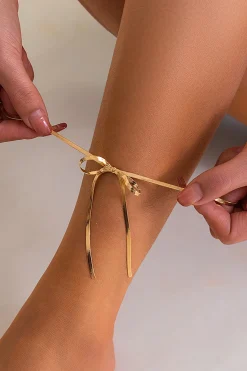MICAS Accessories-Chain Anklet Bow Anklet