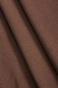 MICAS Long Sleeve Dresses|Mini Dresses-Chain Patchwork Long Sleeve Mini Dress BROWN