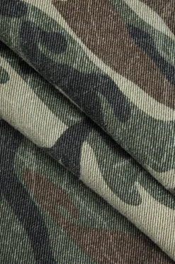 MICAS Pants-Color Block Camo Print Patchwork Trousers Contrast Color