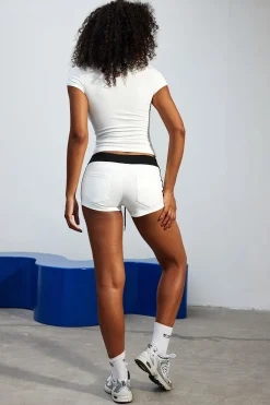 MICAS Shorts-Color Block Drawstring Shorts Contrast Color