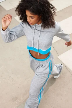 MICAS Outerwear|Outerwear-Color Block Hooded Jacket LIGHT GRAY