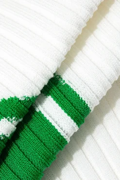 MICAS Knitwear|Vacation Sets-Color Block Print Knit Tie Side Asymmetrical Mini Skirt Set