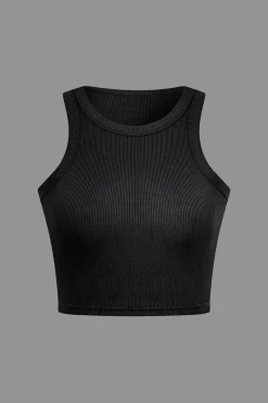 MICAS Short Sets-Color Block Side Slit Waist Short Set BLACK