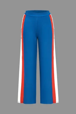 MICAS Pants-Color Block Wide Leg Trousers