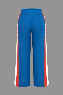 MICAS Pants-Color Block Wide Leg Trousers