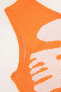 MICAS Knitwear|Knit Dresses-Colorblock One Shoulder Slit Knit Dress