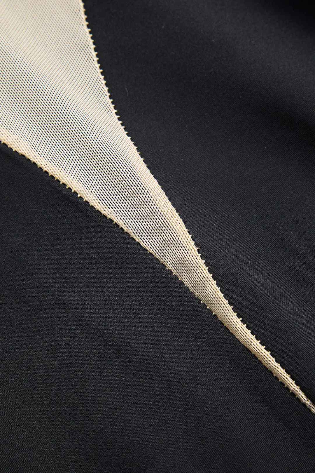 MICAS Jumpsuits & Rompers-Colorblock Patchwork High Waist Long Sleeve Jumpsuit BLACK