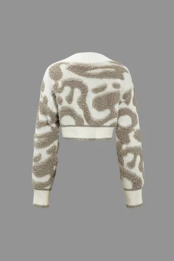 MICAS Outerwear|Knitwear-Colorblock V-neck Knit Button Up Cardigan