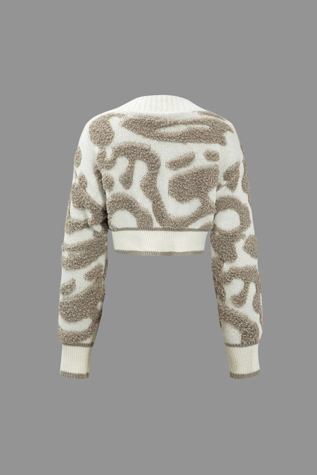 MICAS Outerwear|Knitwear-Colorblock V-neck Knit Button Up Cardigan