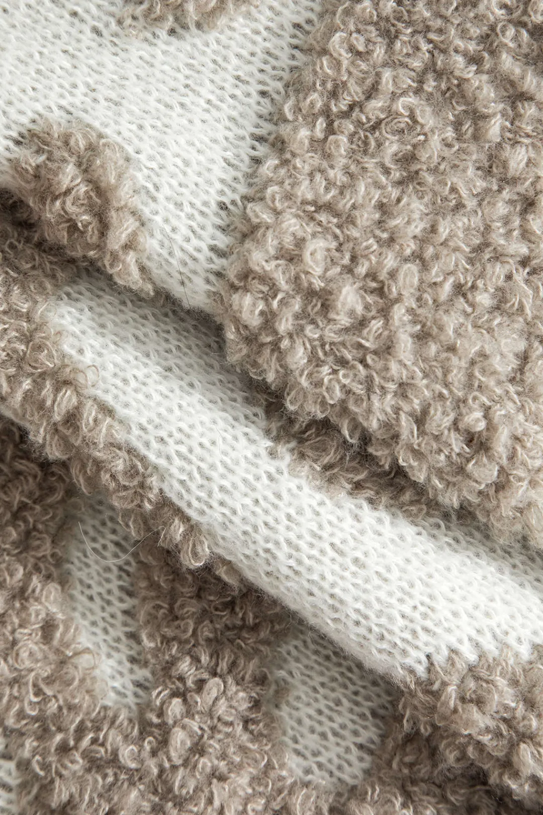 MICAS Outerwear|Knitwear-Colorblock V-neck Knit Button Up Cardigan