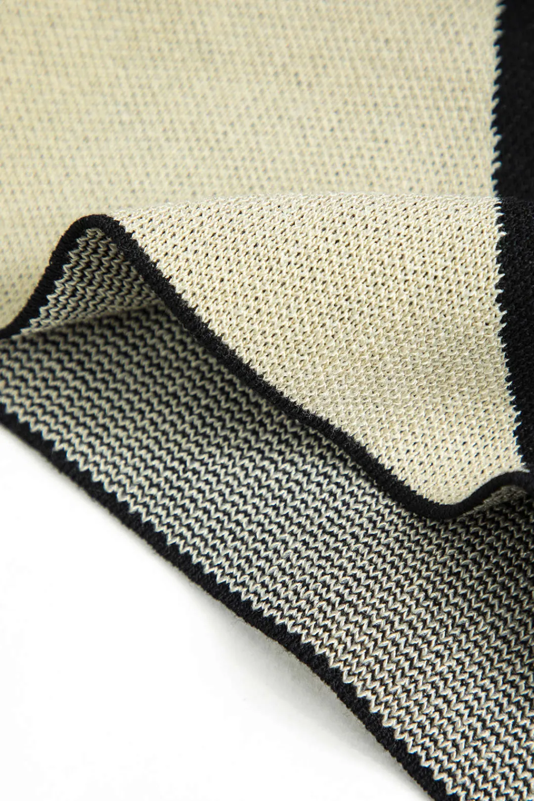 MICAS Knit Bottoms|Knit Bottoms-Contrast Abstract Print Fringe Sweater Trousers Contrast Color