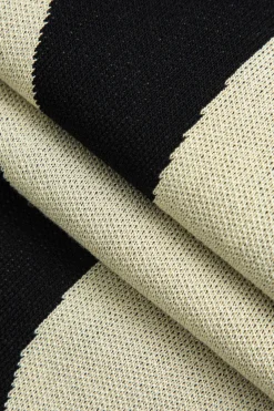 MICAS Knit Bottoms|Knit Bottoms-Contrast Abstract Print Fringe Sweater Trousers Contrast Color